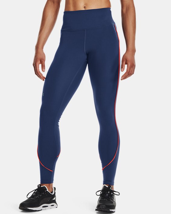 Women's UA RUSH™ HeatGear® No-Slip Waistband Pocket Full-Length Leggings, Blue, pdpMainDesktop image number 0